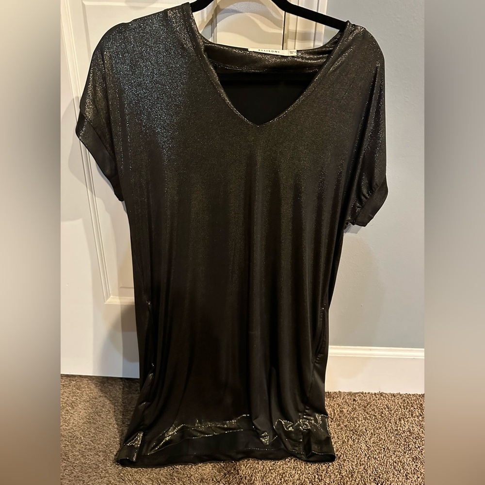 Ellison size small gold and black mini sparkle dress
